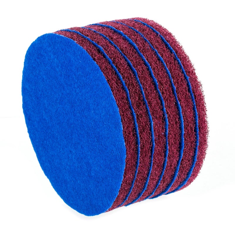 Kichwit 6-Pack Replacement Scrub Pads, Red (5 Inch) - Image 3